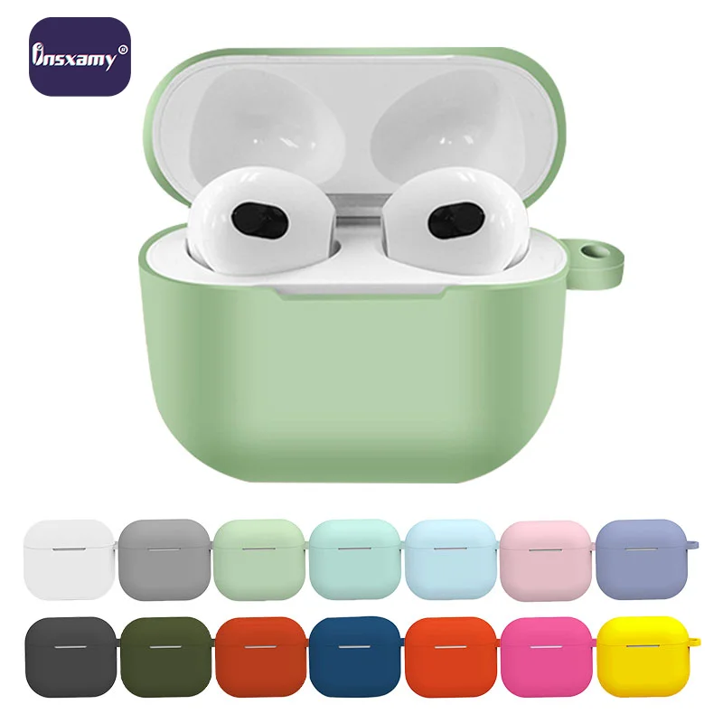 

Silicone Headset Case for Airpods 3 Cute Print Earphone Protective Cover Wireless Bluetooth Headphone-compatible Accessories