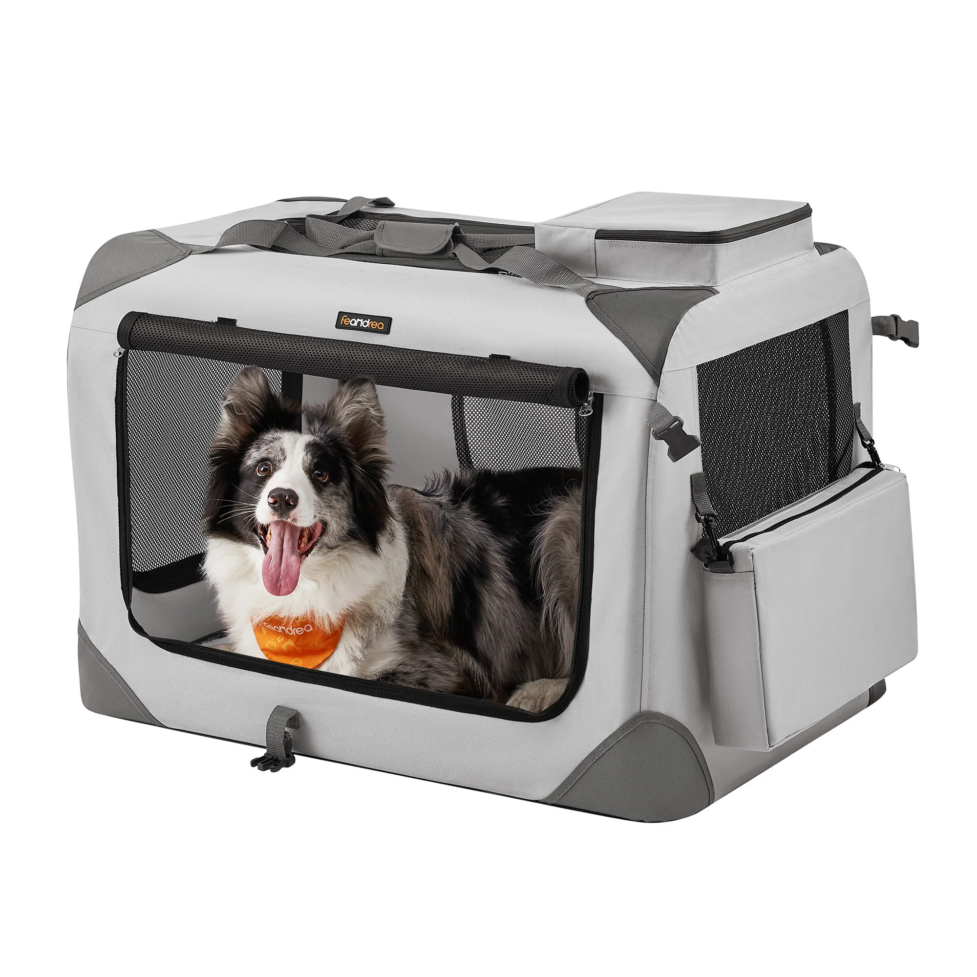 Feandrea Collapsible Soft Dog Crate Portable Travel Dog Crate Indoor and Outdoor Use