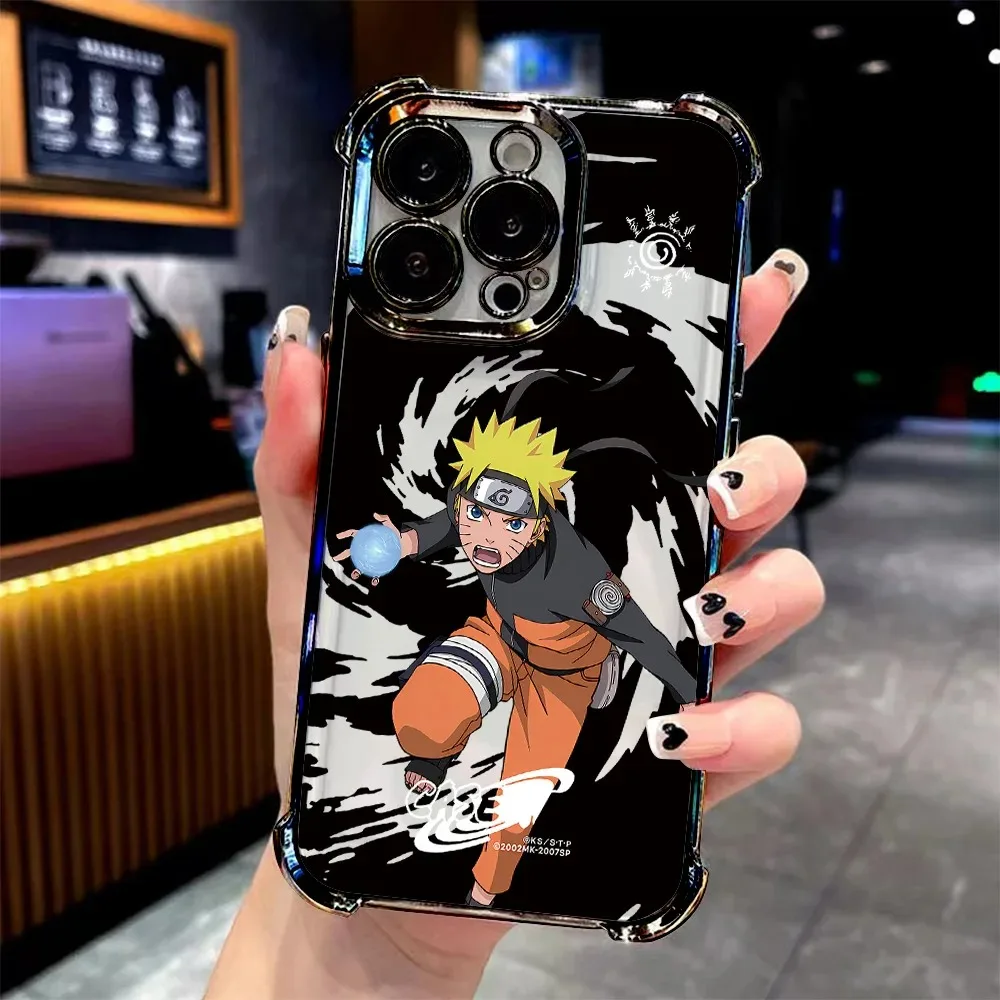 Uchiha Itachi Plating Phone Case - Anime Design, Anti-Fall Protection