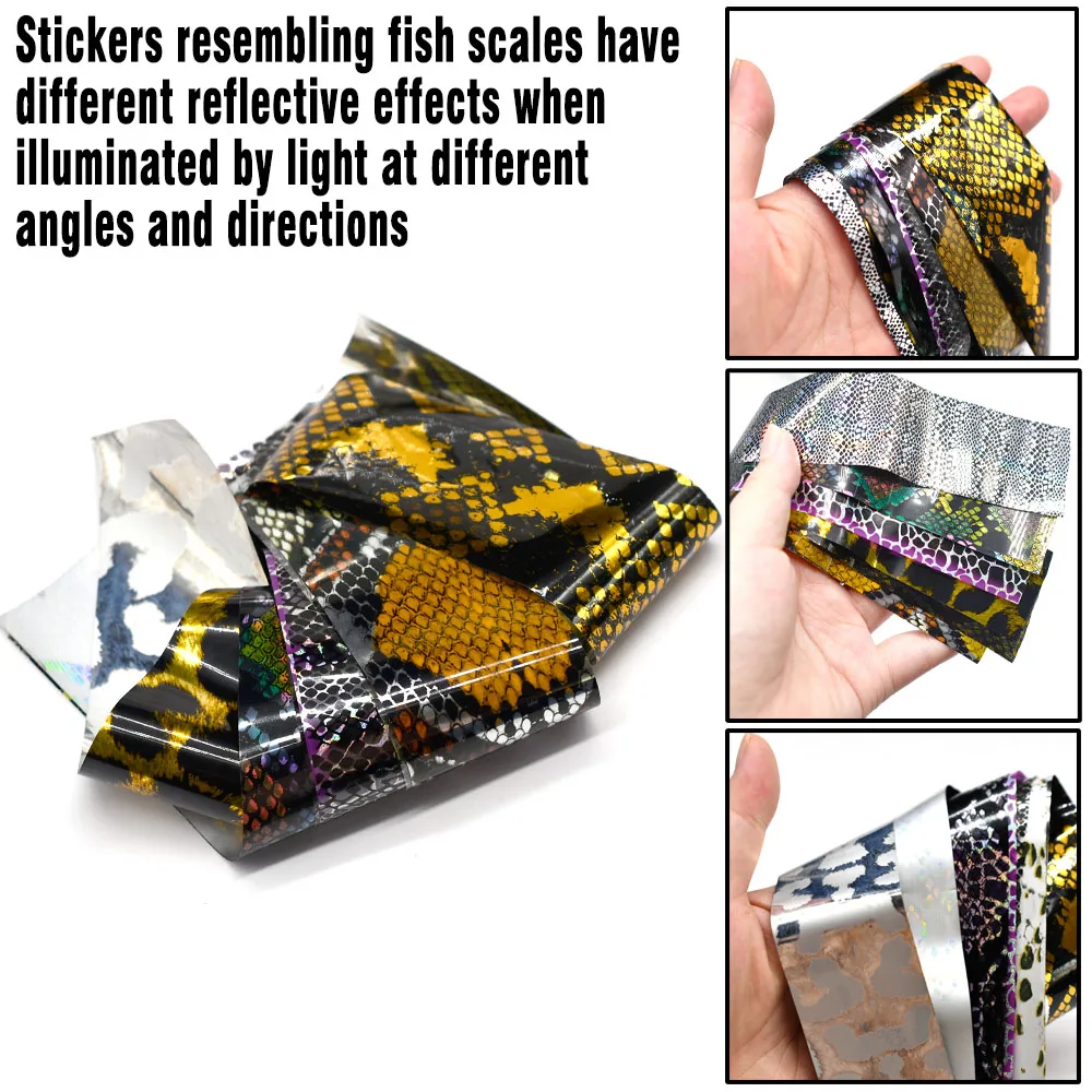 1 Pack Fishing Lure Heat Shrink Skin Holographic Heat Shrink Film Sleeve DIY Fishing Skin Material fishing lure