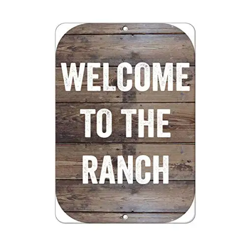 

nobrand Welcome to The Ranch 8x12 Inch Sign Decor Metal Tin Sign