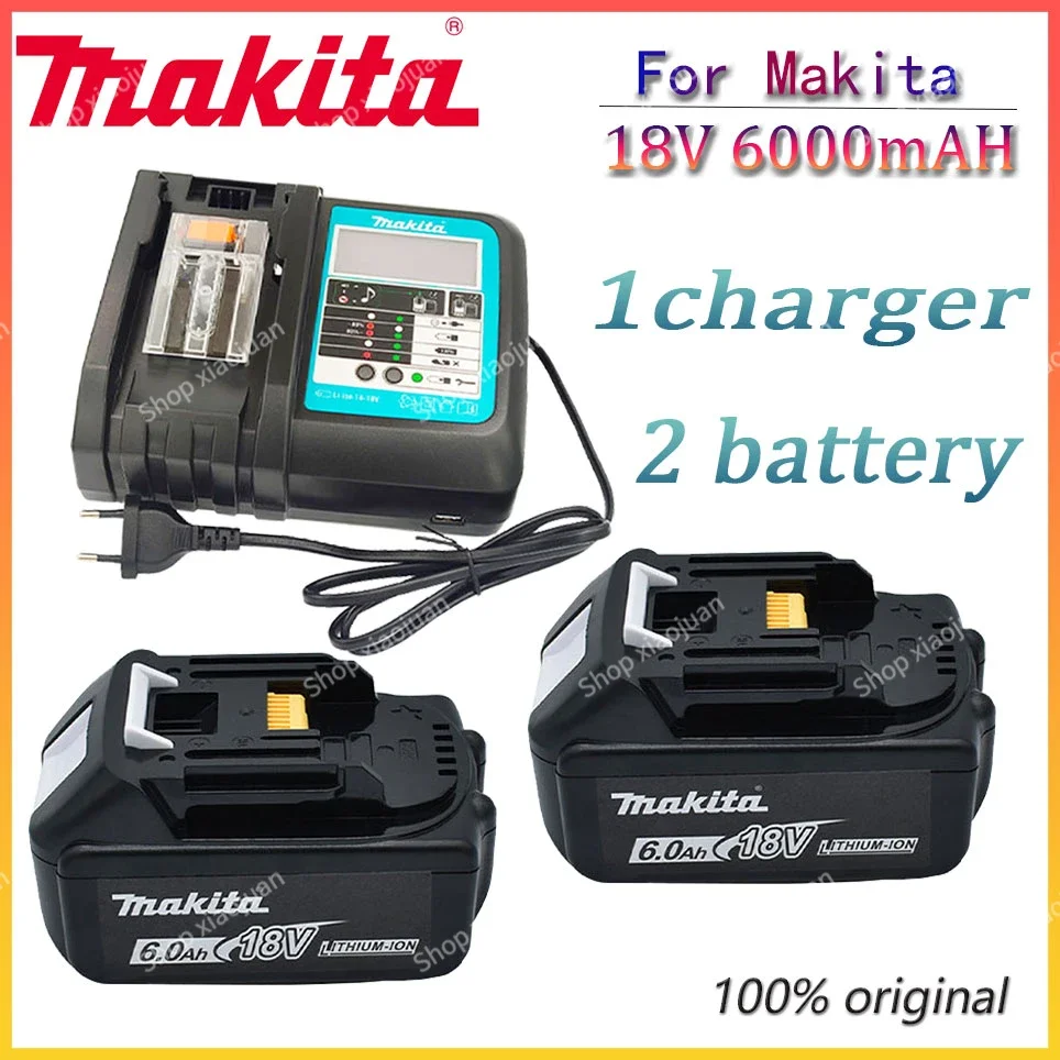 

Makita-100% Original Rechargeable Power Tool Battery, Replaceable LED Lithium-ion, 6.0 Ah 18V LXT BL1860B BL1860BL1850