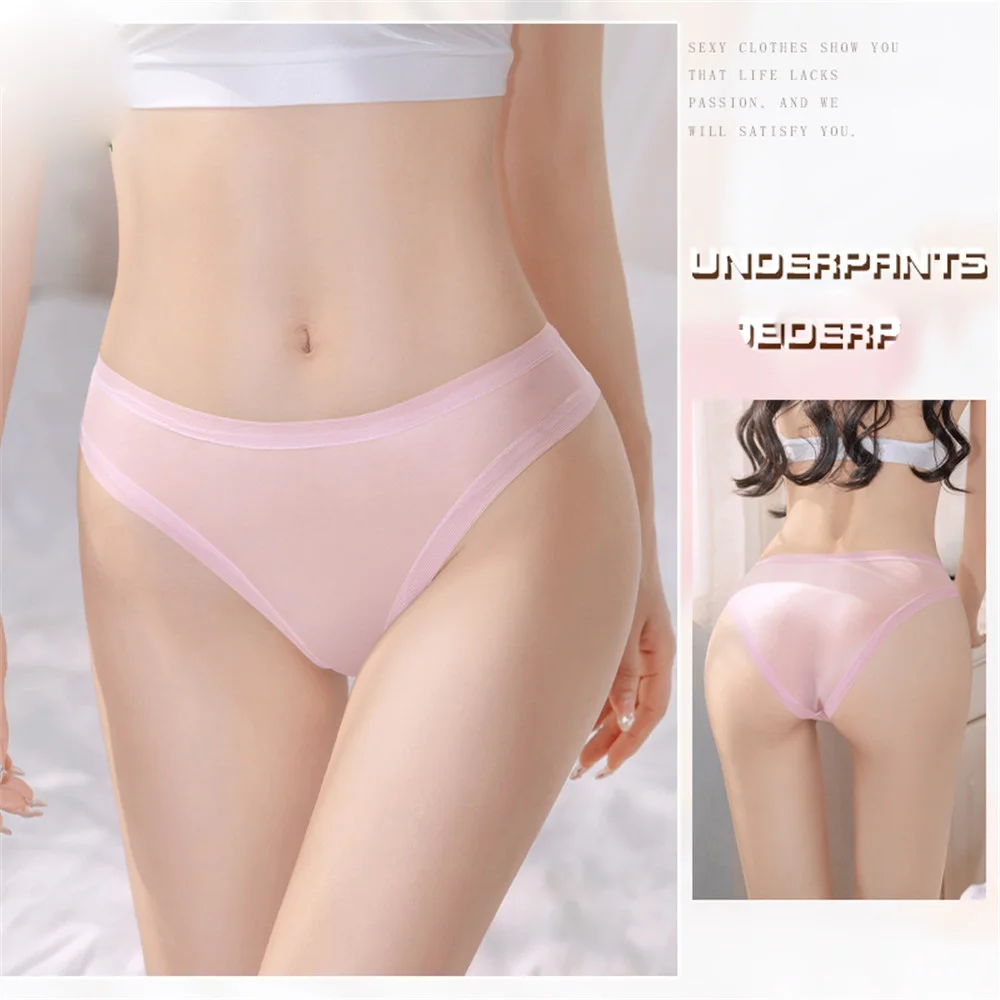Bragas transparentes finas para mujer, ropa interior Sexy de cintura baja,  transpirable, sensación desnuda, elástica, Tanga exótico - AliExpress