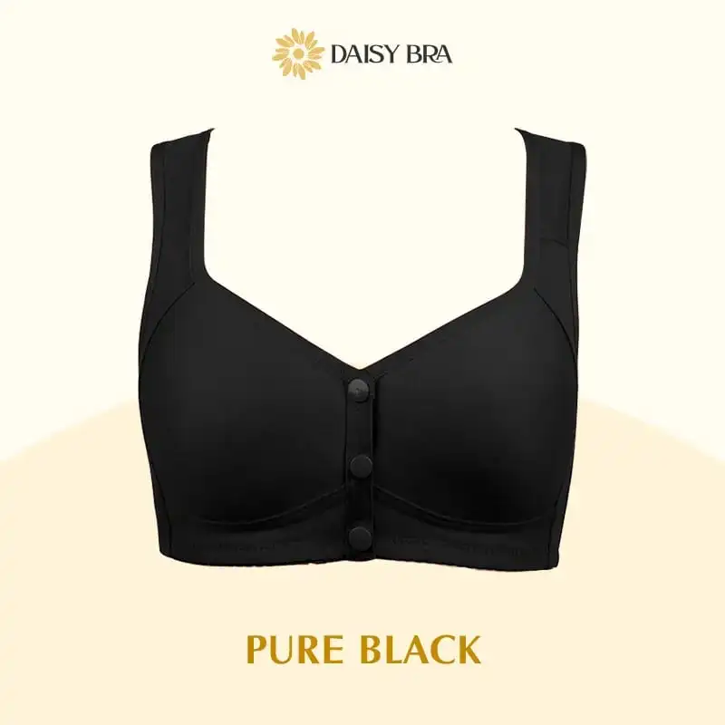 Convenient Front Button Daisy Bra Elderly Comfy Active Cotton Wire