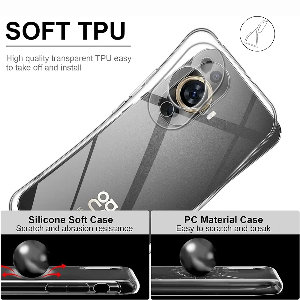 Ultra Slim Transparent Shockproof Clear Case - Soft TPU Cover