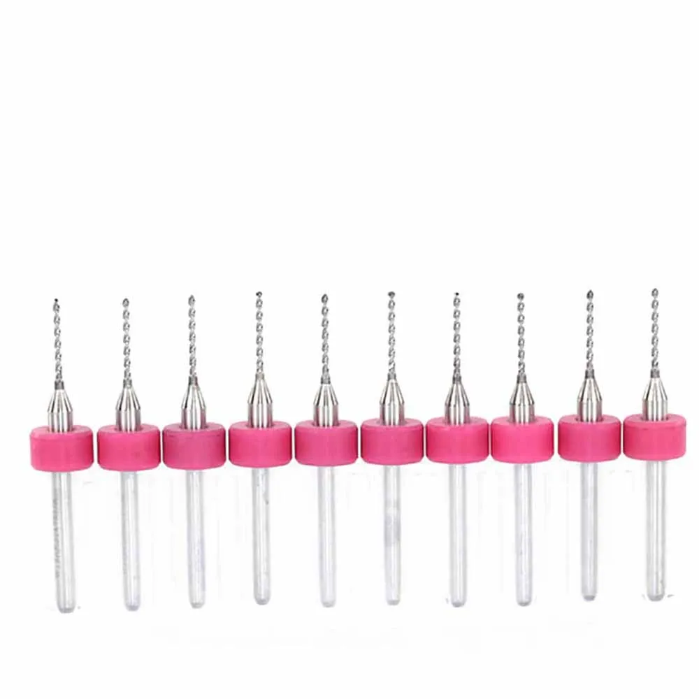 Drill Bit Set 10 Pcs 0.1-3.175mm PCB Print Circuit Board Tip Spiral Flute Carbide Micro Drill Bits For Dremel PCB jewelry Making CNC Engraving drill bit set,drill bits,drill bit