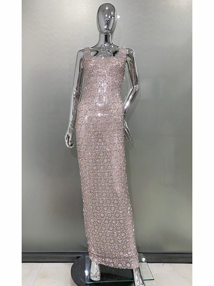 

Независимая станция, супер вспышка, сексуальное прозрачное Сетчатое облегающее платье, Европейская и американская горячая модель, идеальное