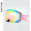 VECTOR OTG Ski Snowboard Goggles Women Men Skiing Eyewear UV 400 Snow Protection Glasses Adult Double Spherical Mirror Magnetic 1