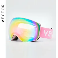 VECTOR OTG Ski Snowboard Goggles Women Men Skiing Eyewear UV 400 Snow Protection Glasses Adult Double Spherical Mirror Magnetic 1