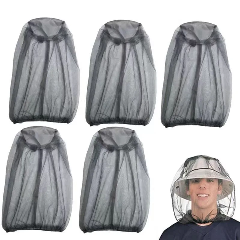 Outdoor Mesh Fisherman Hat Fishing Camping Anti-Mosquito Breathable Mesh Hat Portable Anti-Bee Mask Hood Adjustable Size
