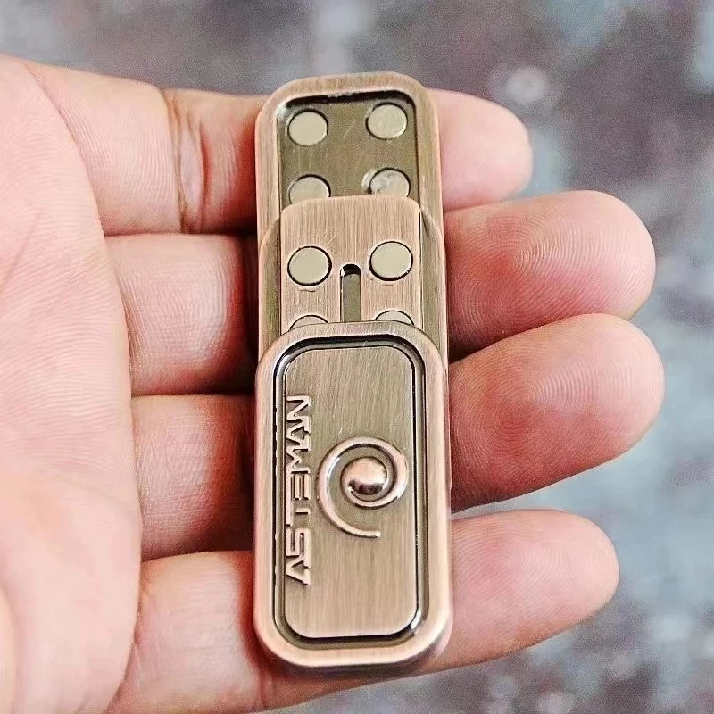 

3-Stage Strong Strength Magnetic Push Slider Metal EDC Hand Spinner Fidget Toys Autism Sensory Toys ADHD Anxiety Stress Relief