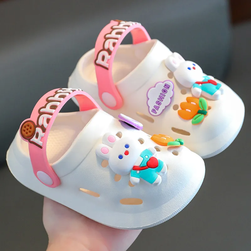 Children's Sandals Boys Girls Summer New Cartoon Beach Non Slip Soft Soled Indoor Garden Shoes Kids Baby Household Slippers