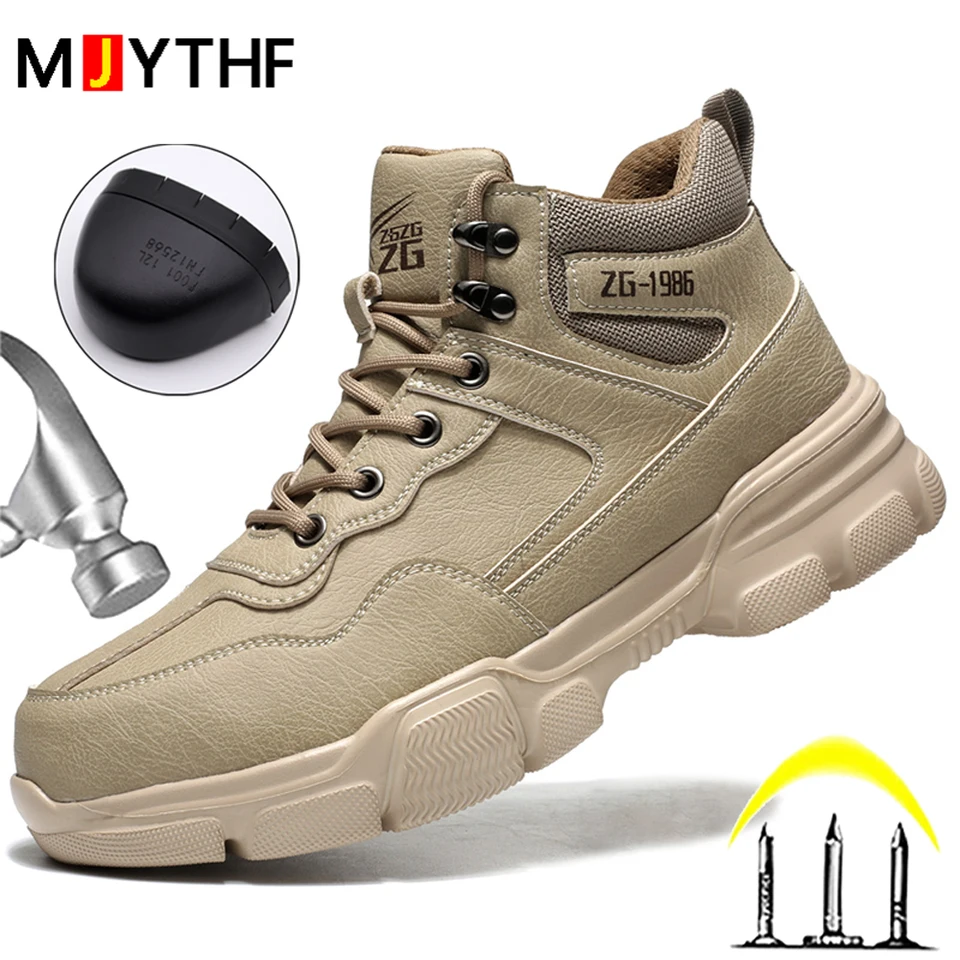 Scarpe antinfortunistiche di qualità da uomo stivali da lavoro  antiperforazione antiurto scarpe antinfortunistiche con punta in acciaio  scarpe da ginnastica con plateau da uomo scarpe indistruttibili - AliExpress