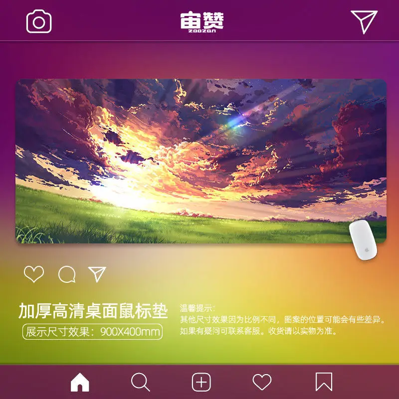 

Игровой коврик для мыши 300x800x2 мм, Мягкий Нескользящий Резиновый компьютерный Настольный коврик с большим застежкой по краям, симпатичный коврик для мыши