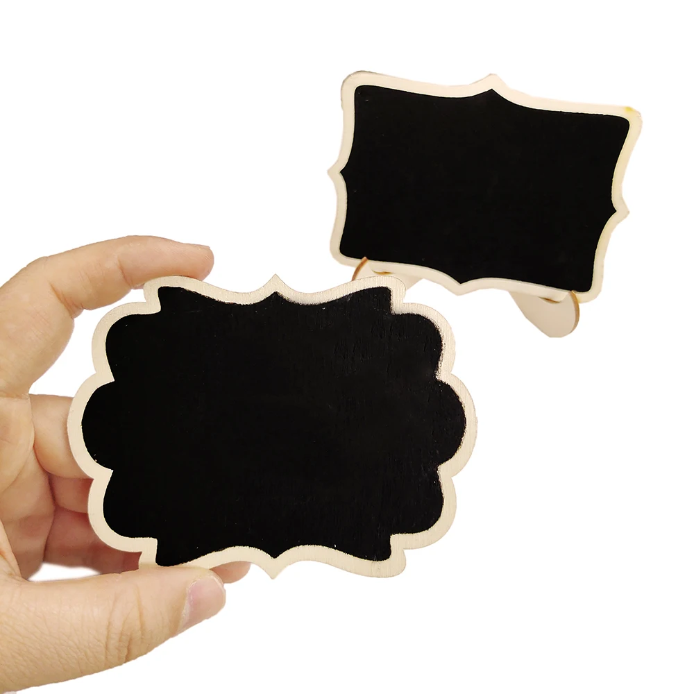 5Pcs Mini Wooden Blackboard Table Place Message Board Signs Wedding Wooden Blackboard Decoration Supplies Home Party Decor