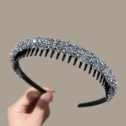 Elegant Rhinestone Non-Slip Hairbands - Fashionable Hair Hoop Accessories (HACJ001-02)