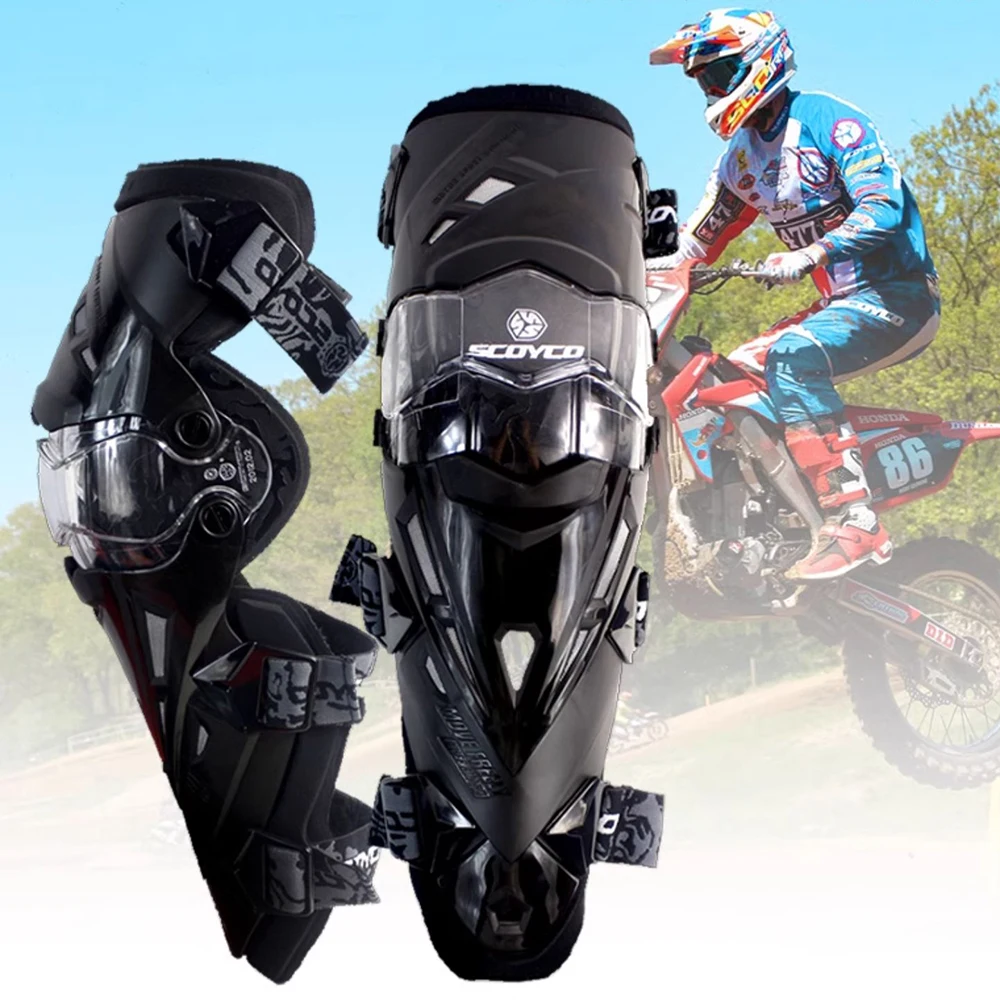 모토크로스 무릎 보호대 낙상 방지 내마모성 오토바이 보호대 스포츠 무릎 보호대 야외 오토바이 라이딩 보호 장비