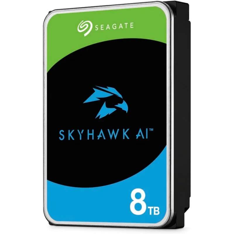 

Внутренний жесткий диск Seagate Skyhawk AI 8 ТБ HDD-3,5 дюйма SATA 6 Гб/с 256 Мб кэш-памяти для видеорегистратора NVR системы безопасности с i