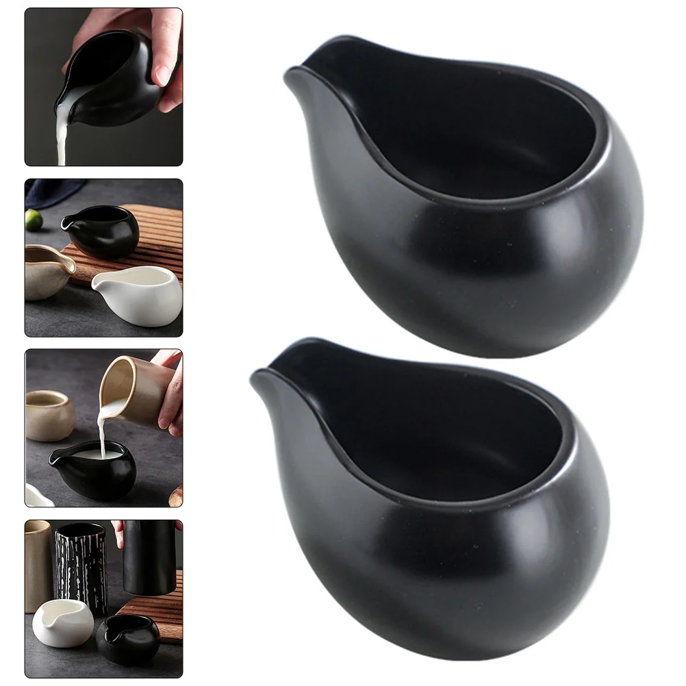 

2Pcs Ceramic Milk Jugs Household Milk Cups Small Coffee Cups Honey Cups