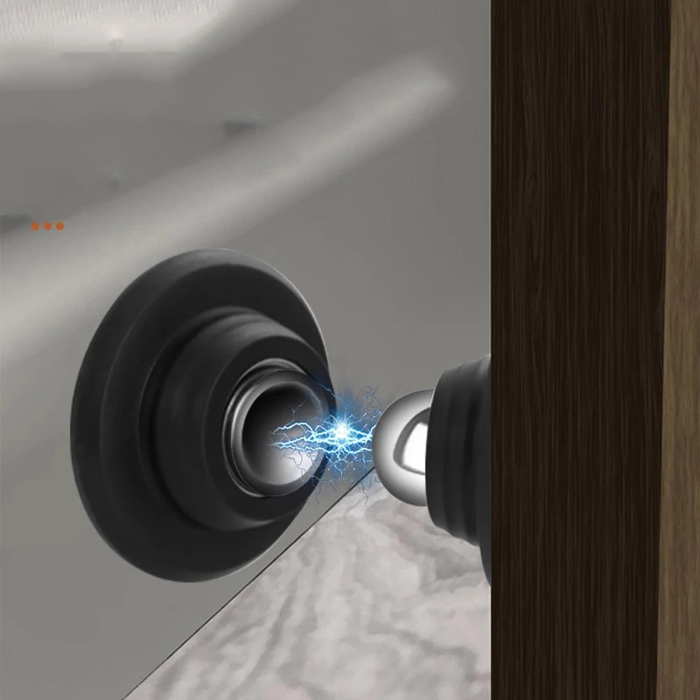 Door Stopper Magnetic Door Stopper Rubber UFO Magnetic Door Suction Indoor Bedroom Door Floor Suction Handle Protector