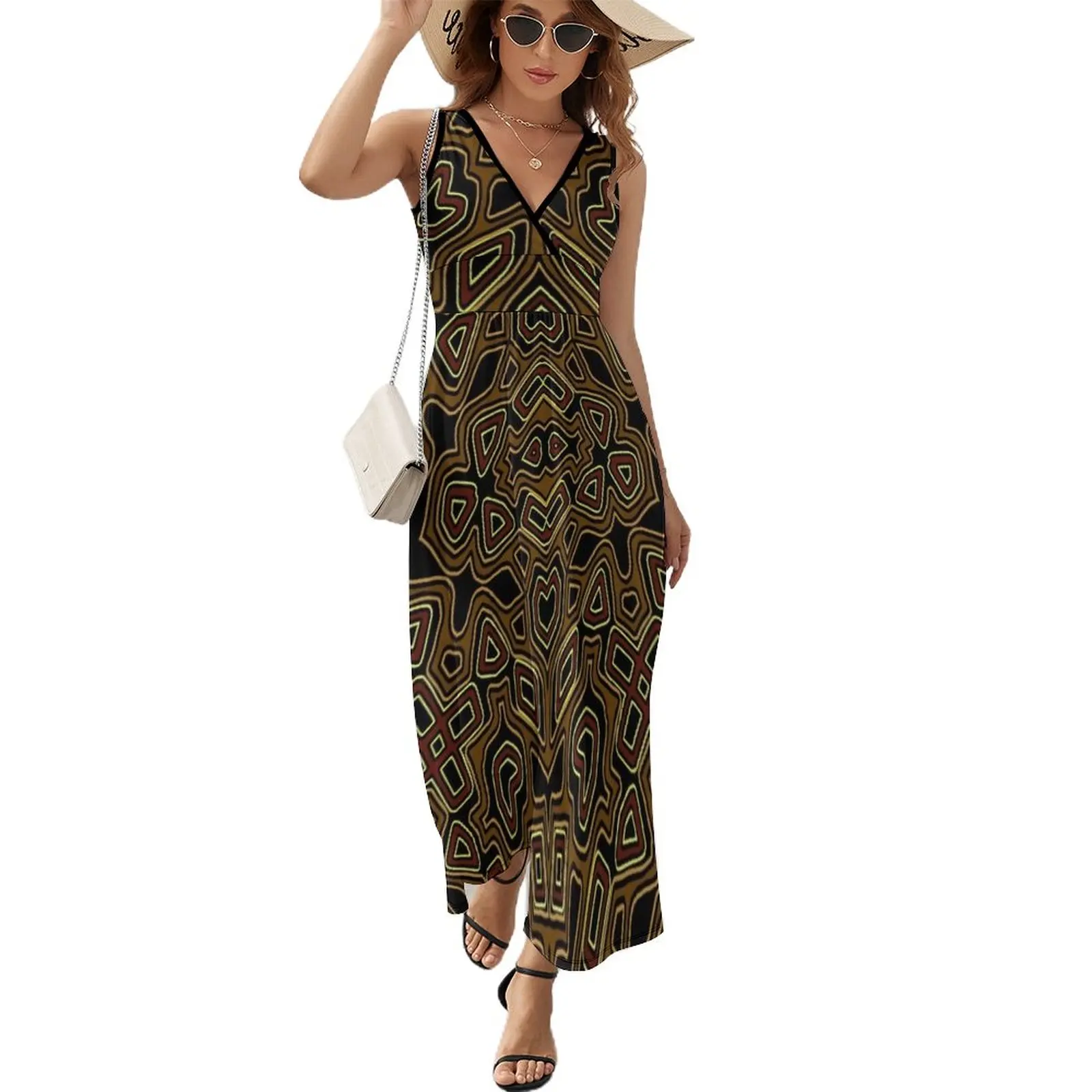 

Psyometry Shipibo "Shawadawa" Sleeveless Dress summer dresses ladies 2023 cocktail dresses sensual sexy dress for women