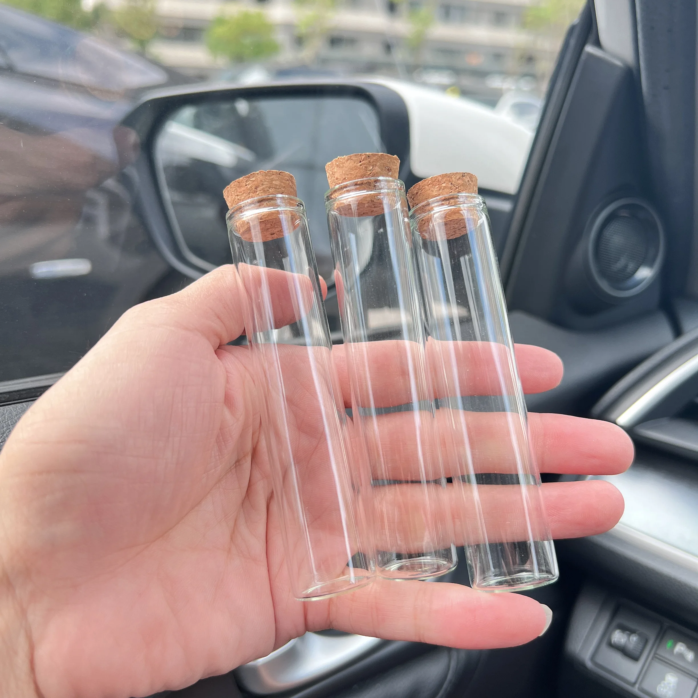 50 PCS Mini Wedding Glass jar candy dragees Glass bottle Wedding Test tube Party Diameter 22mm Small Cork bottle dragee Tube glass bottles mini glass bottles mini perfume bottles