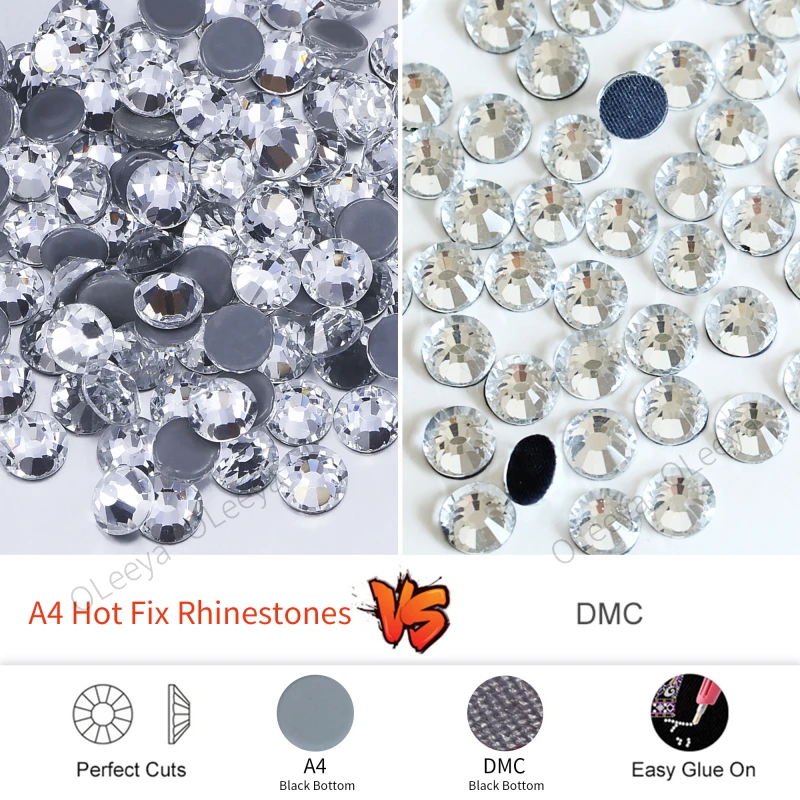 high quality dmc glass hotfix rhinestone