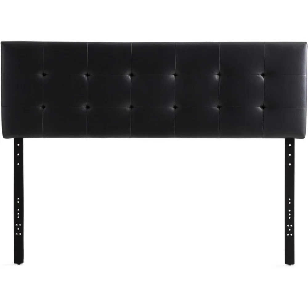

Hawthorne Faux Leather Headboard - Modern -Adjustable Height - Buttonless Tufting Queen Double Bed Headboard for Wall Headboards