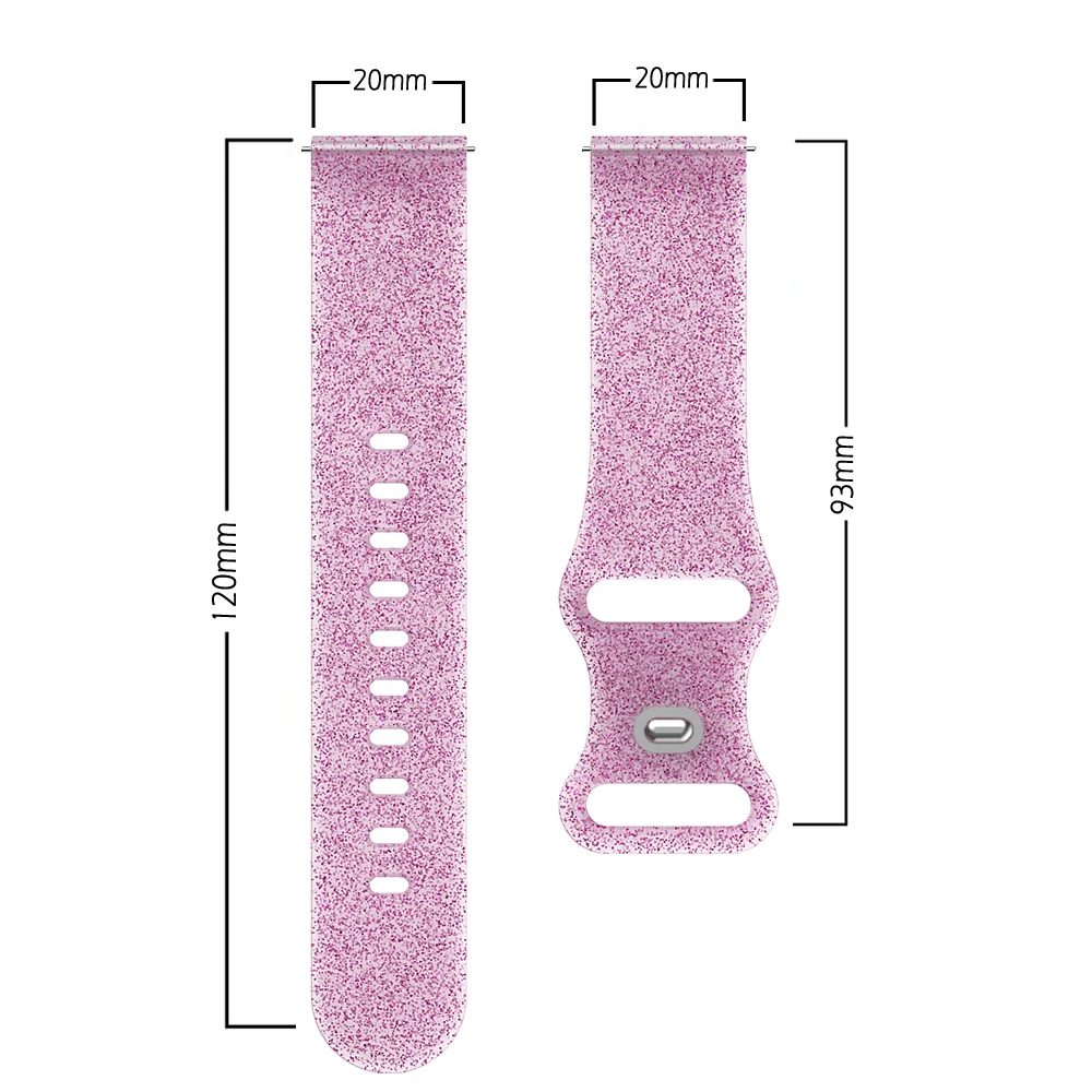 Luminous Glow Silicone Sport Wristband Bracelet, 20mm Strap