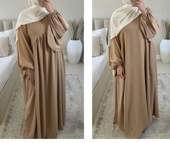 S05a93de1774a46d9ba67c244e81a6b53p Casual Solid Eid Muslim Dress Women Hijab Abaya Kimono Khimar Dresses Kaftan Kebaya Ramadan Abaya Dubai Long Robe Islam Clothing Mallzona