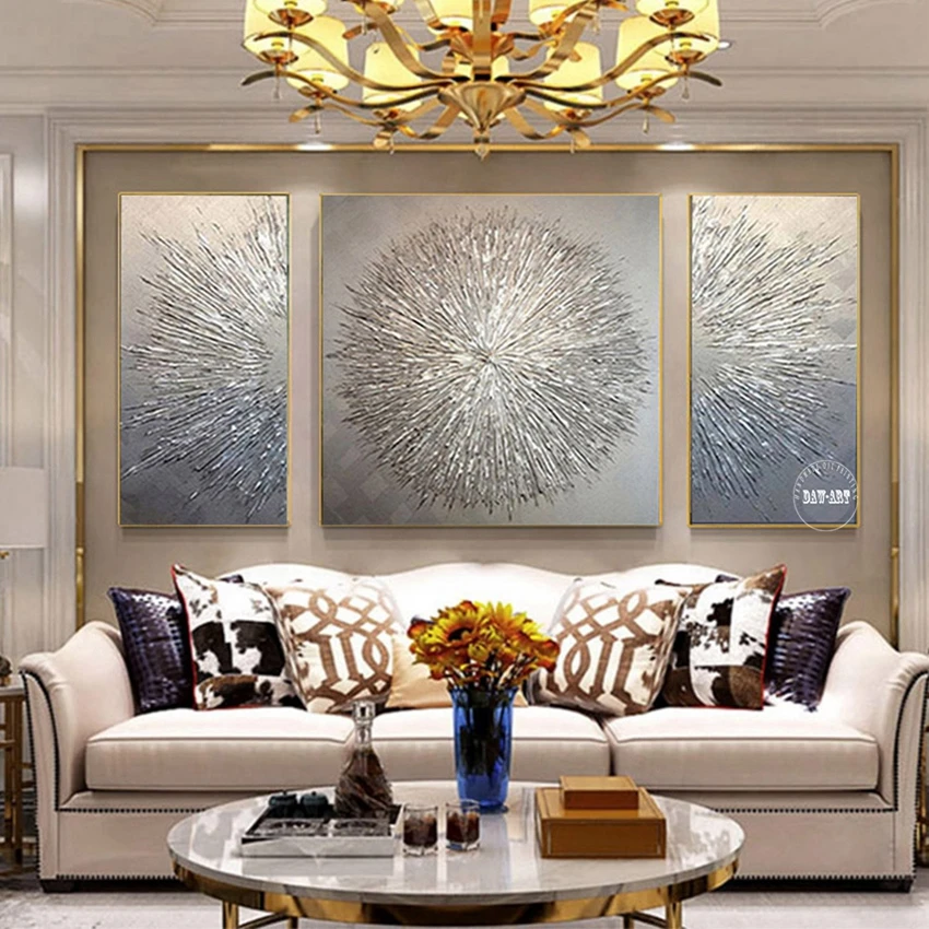 New Arrival Modern Abstract Golden Mountain Landscape Oil Paintings On Canvas China Artwork Wall Decor For Room Unframed 3