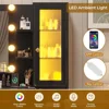 Vanity Desk with Mirror and Lights with Ambient Light & Charging Station, Table with Drawers & Shelves & Dresser, Makeup Table 2