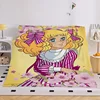 Anime Sofa Blankets for Winter B-Candy B-Candy Cute Microfiber Bedding Warm Bed Fleece Camping Fluffy Soft Blankets King Size 1