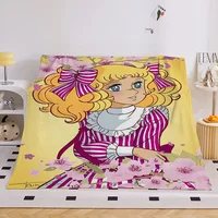 Anime Sofa Blankets for Winter B-Candy B-Candy Cute Microfiber Bedding Warm Bed Fleece Camping Fluffy Soft Blankets King Size 1