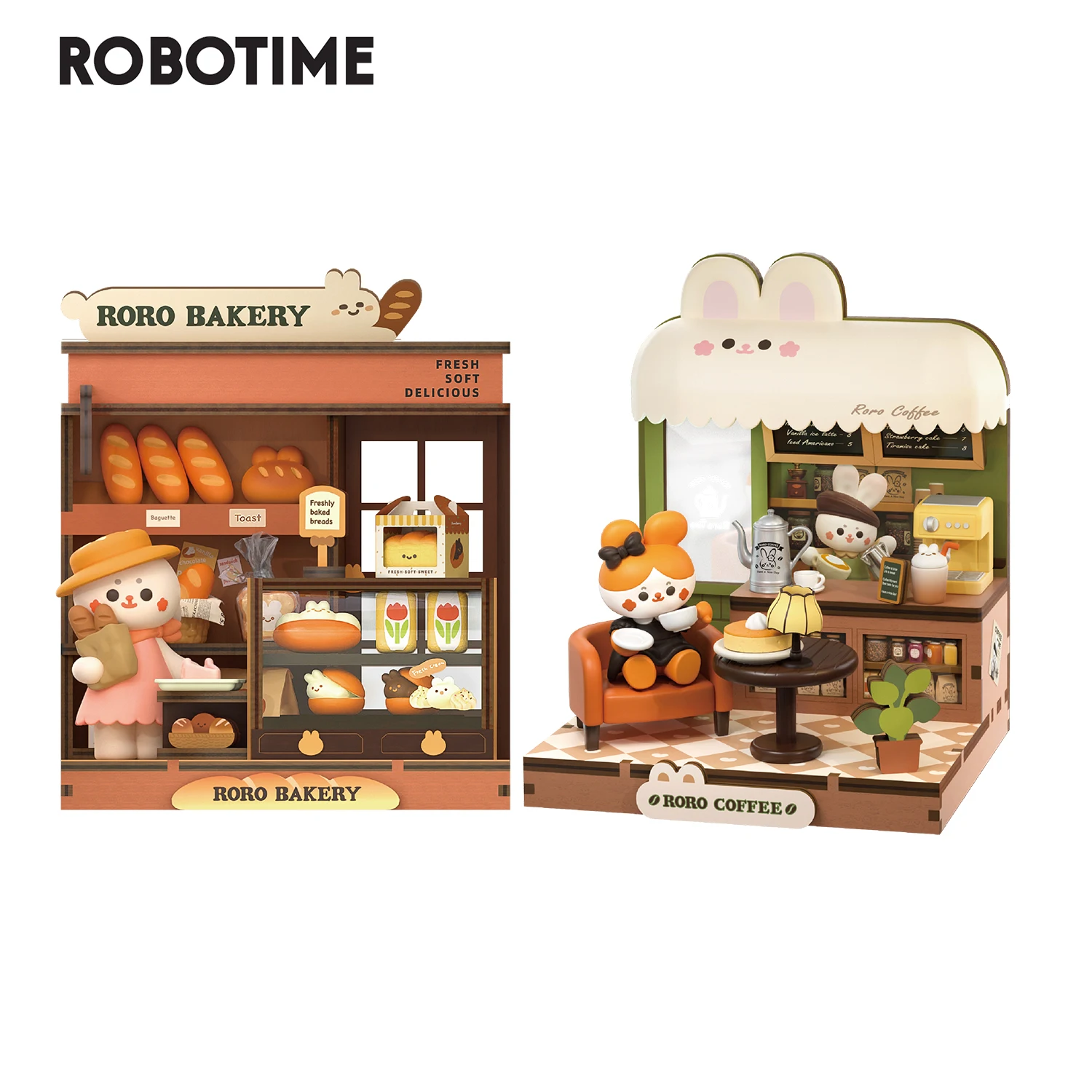 Robotime Rolife Roro Finta Di Giocare Kit Casa In Miniatura 3D Puzzle In Plastica Mini Casa Delle Bambole