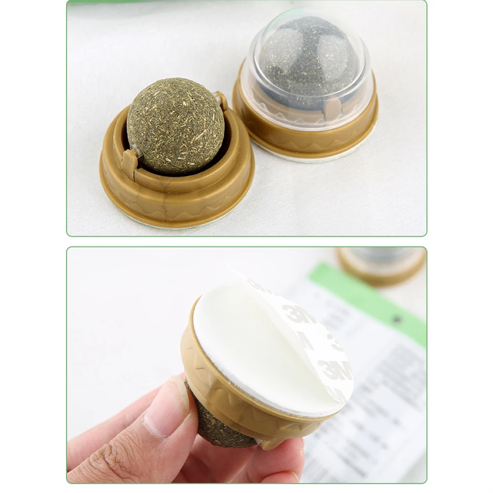 Rotatable Edible Catnip Ball Stick 4