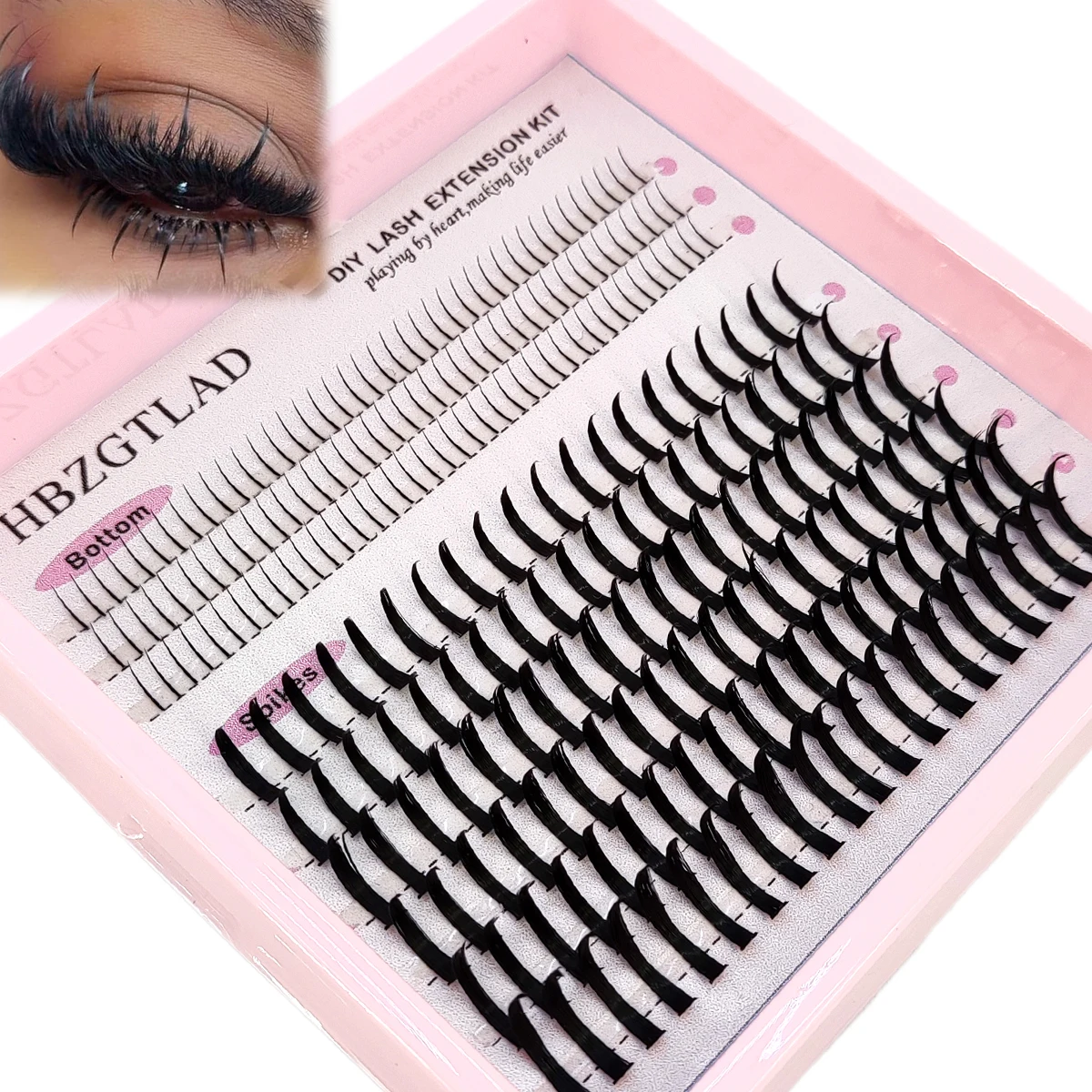 Lash Nails Extra Long Lash Nails Lash Bundles Lash Stretchers Bottom and Pointed Lash Clusters DIY Fairy/Manga Eyelash