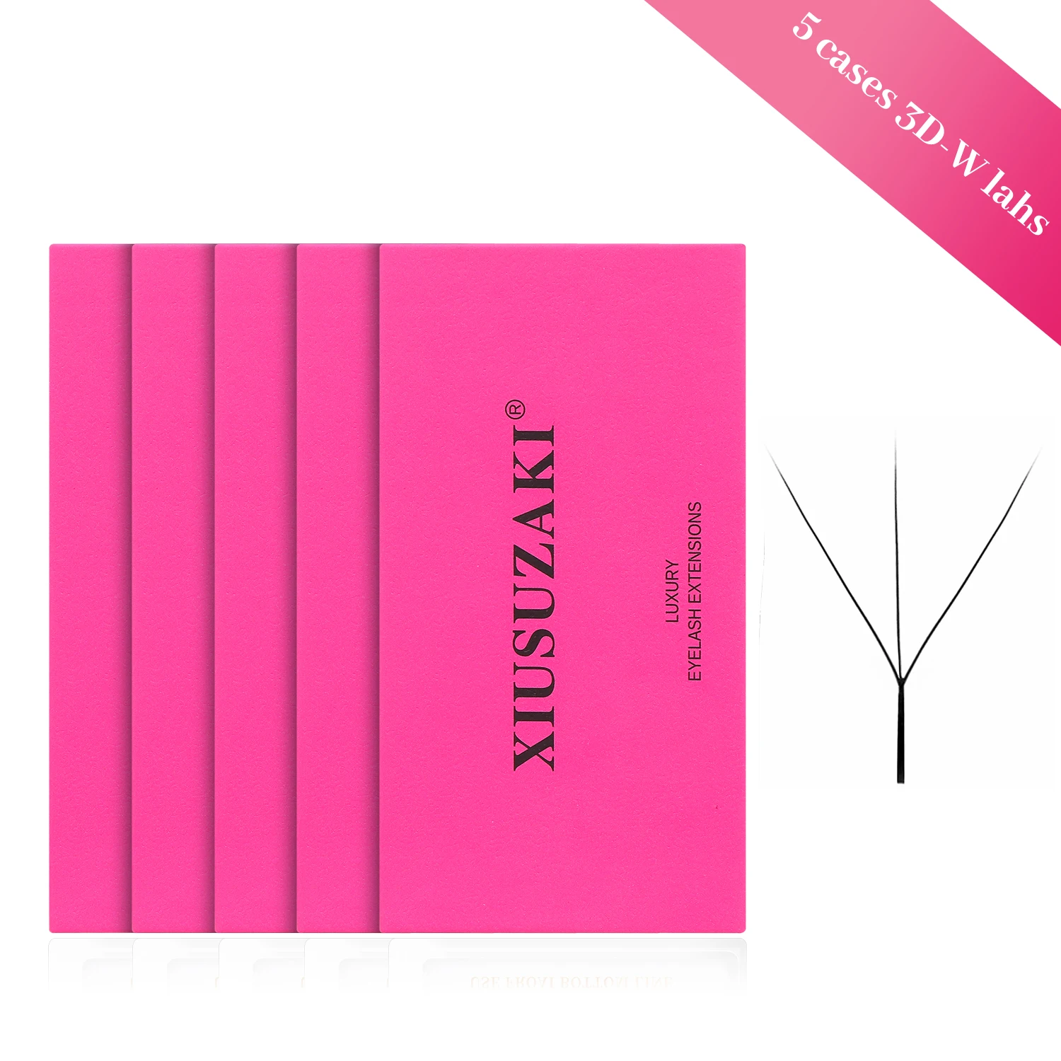 3DW Shaped Eyelashes Extensions - Matte Black Volume