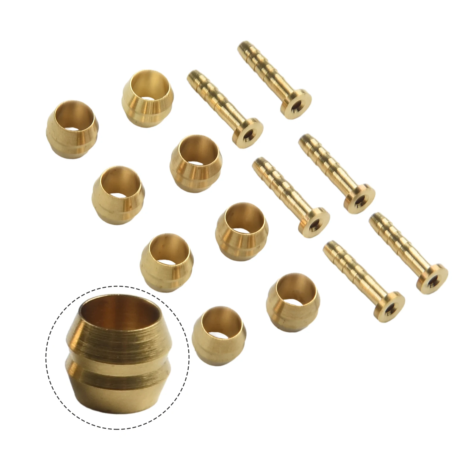 

Enhance Your Cycling Performance Bike Brake Hose Olive and Connector Set, Premium Brass Material, Stable Performance