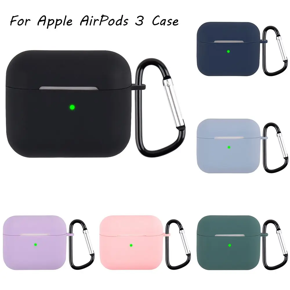 

Simplicity For Apple AirPods 3 Case 3rd Gen Generation Silicone Shockproof Protective Cover Bluetooth Earphone Case With Buckle