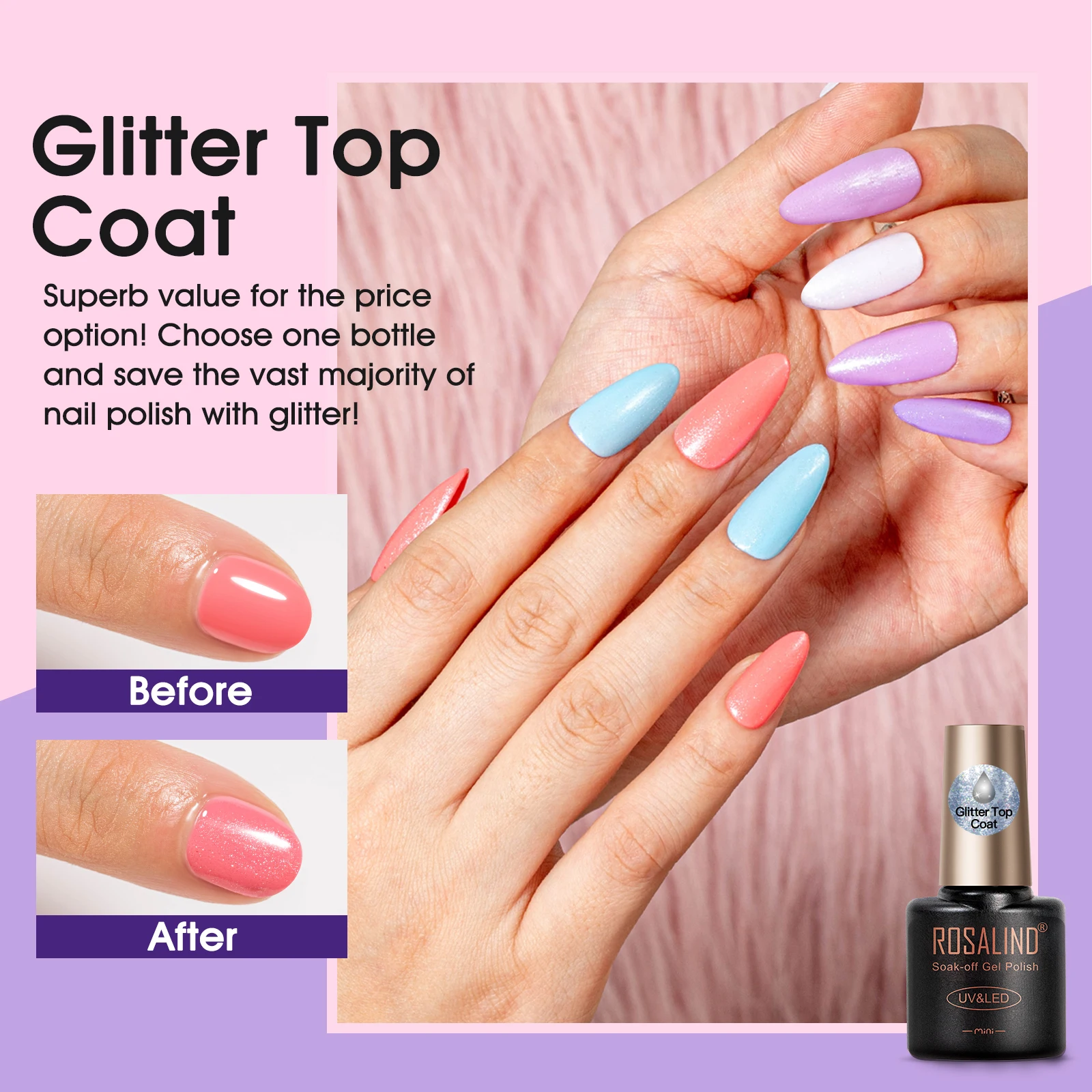 Rosalind 24PC Long Lasting Gel Nail Polish Set
