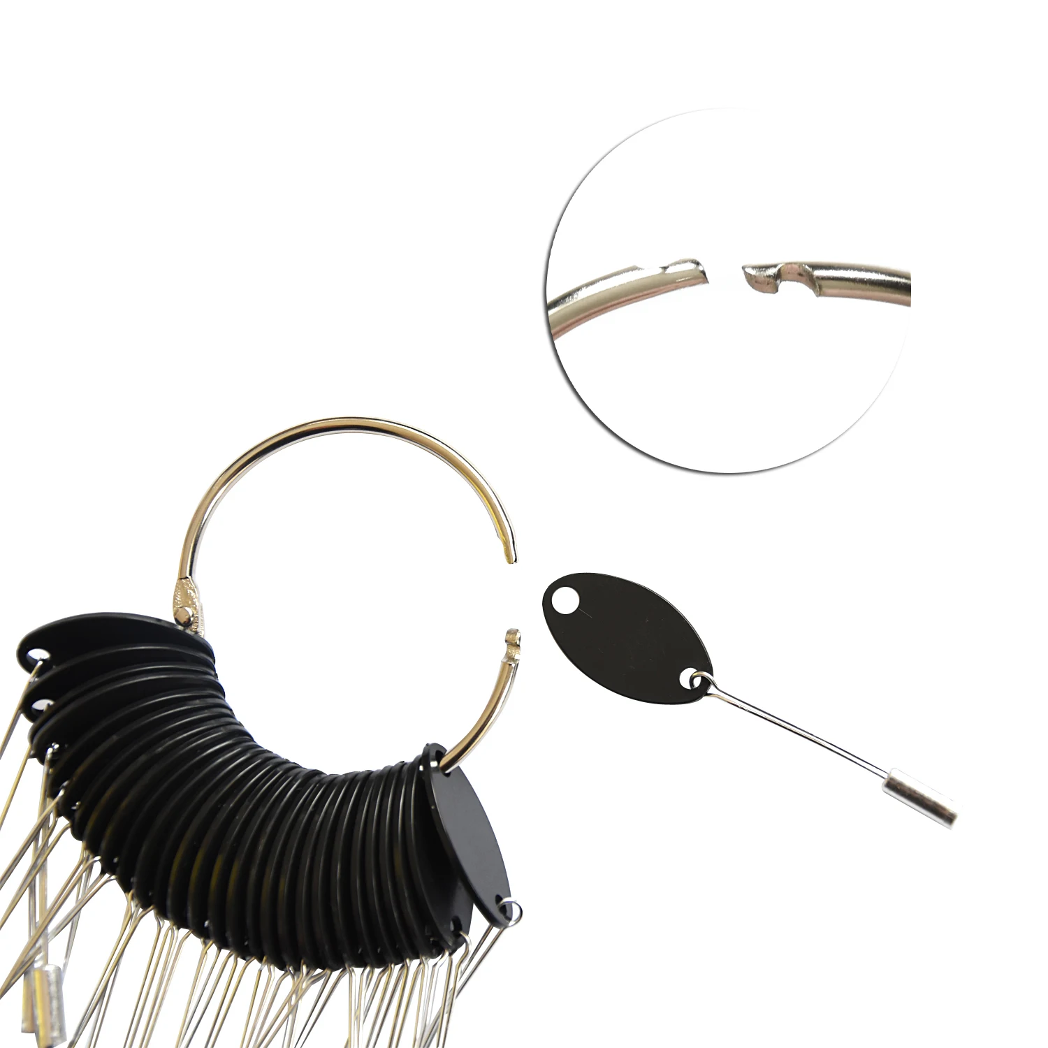 Hair Swatches for Test Color Hair Rings/Card /Charts For Salon Dye Hairdresser Practice 30 pcs / set human hair color rings