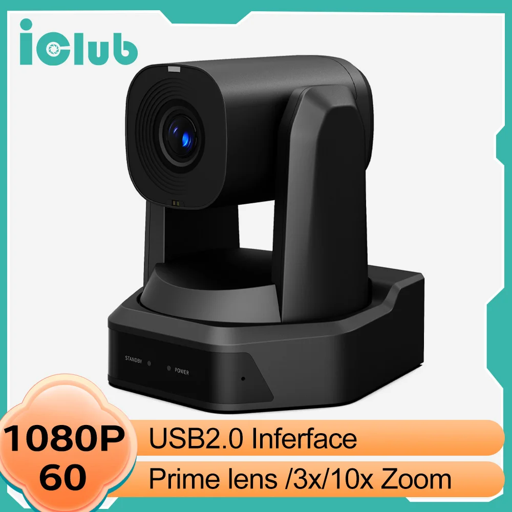 Conference PTZ Camera Fixing Focus 3 10X Optical Zoom Video Webcam USB2.0 Full HD 1080P Live Streaming For YouTube Skype