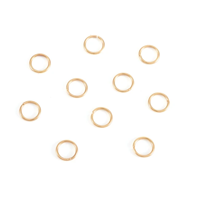600 Anelli Di Salto Aperti Placcati Oro 24K - 4/5/6/7/8/9 Mm Per Gioielli Fai Da Te | Acciaio Inox - Foto 3