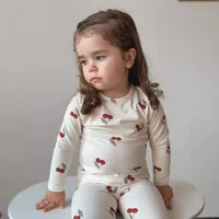 1-6T enfant en bas âge enfant bébé garçon fille vêtements ensemble coton infantile Homewear haut décontracté pantalon costume enfants 2 pièces pyjama ensemble tenue 3