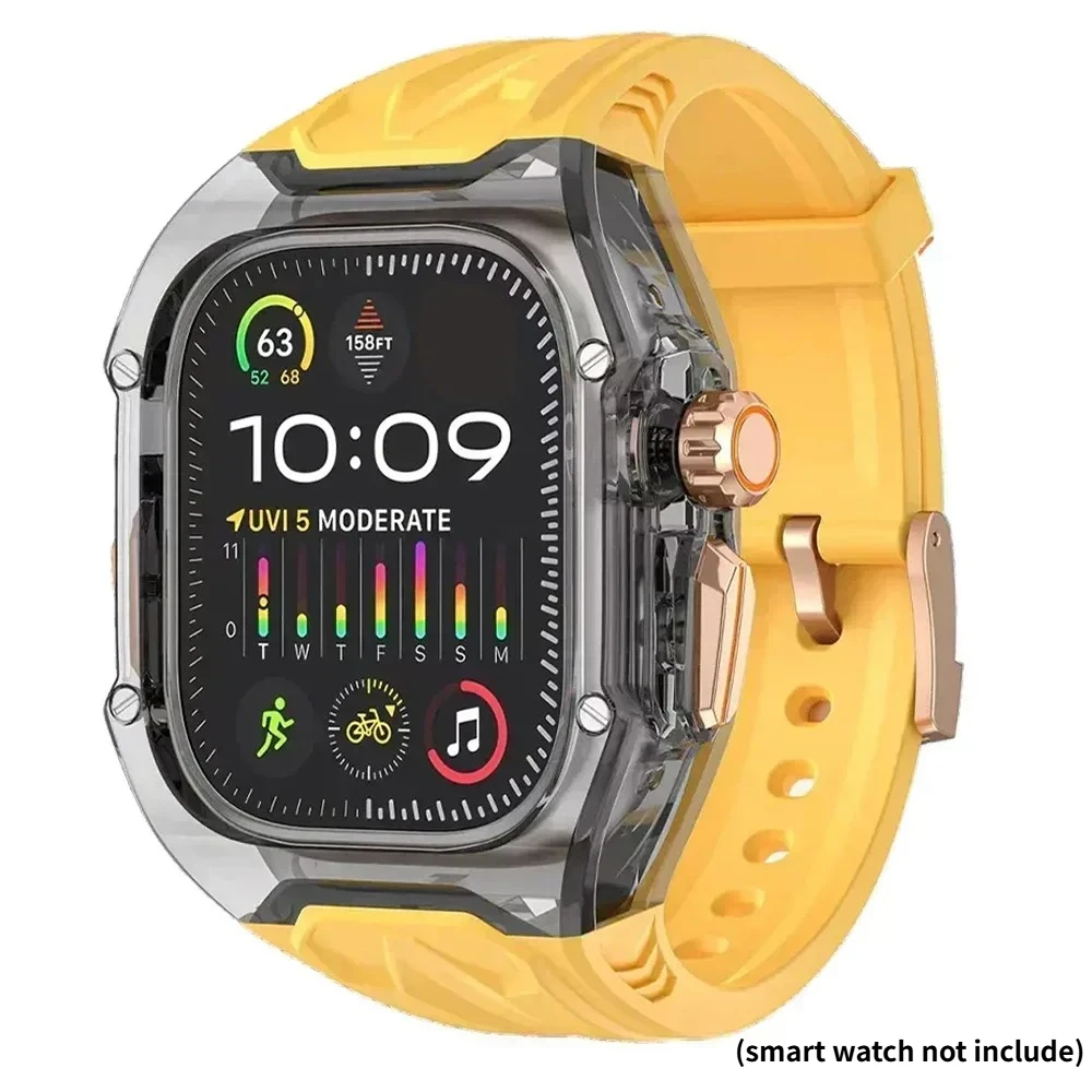 Enhanced Protective Transparent Case and TPU Strap