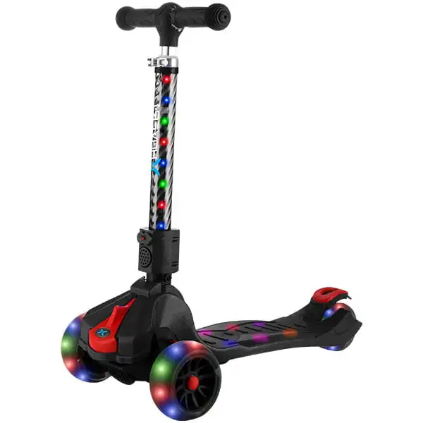 

Gear Ziggy Folding Kick Scooter, , LED Lights, Safe for 's, 3 Wheels