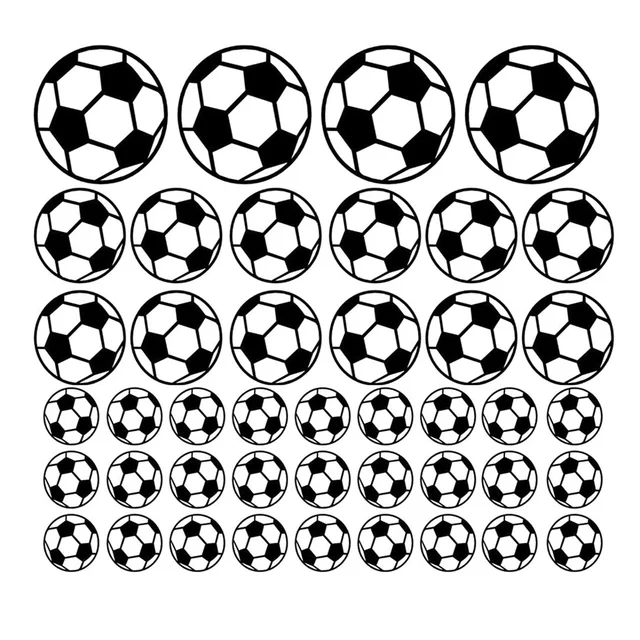 43 pièces/ensemble personnalisé Football ballon autocollant mural sport garçons chambre Art vinyle autocollant mural pour chambres d'enfants pépinière décor 3
