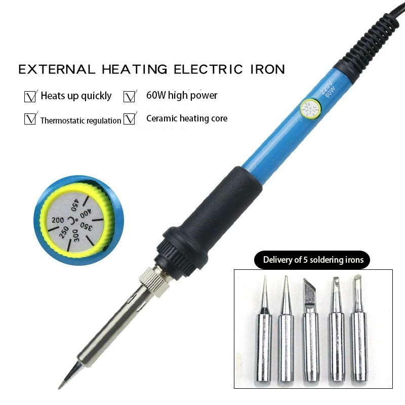 Soldering Iron 220V/110V Adjustable Thermostatic 60W Internal Heating Electric Pen