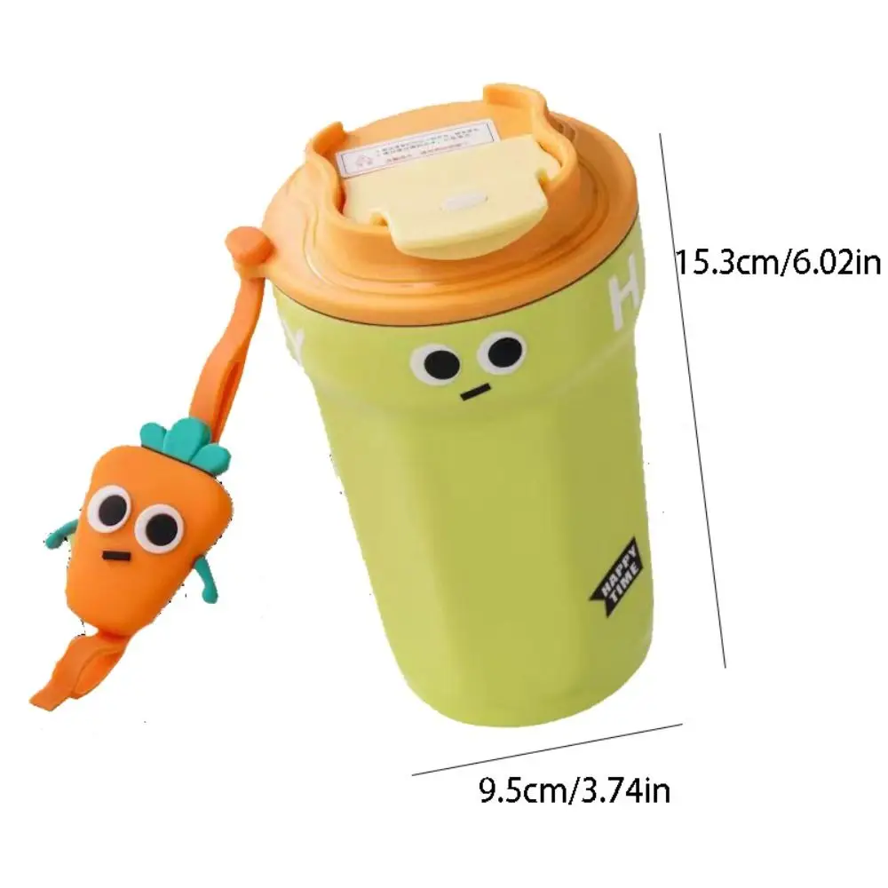 Drinkware 450ml Insulation Cup Cartoon Stainless Steel Thermal Flask Cute Coffee Mug Work
